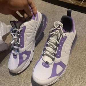 Purple and white air max
